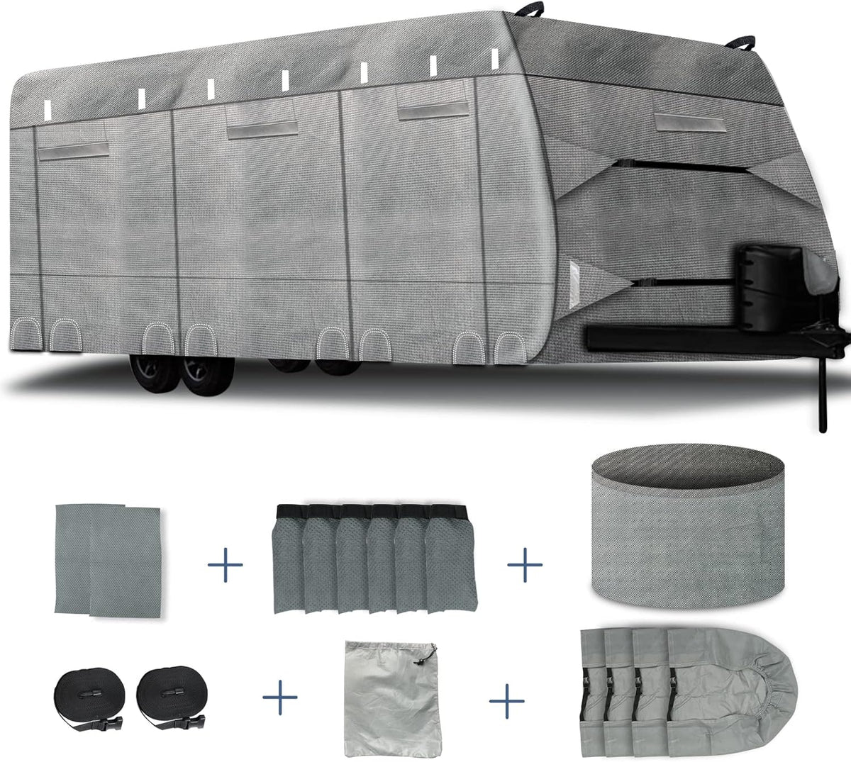 6 Layers Windproof Anti-Scratch UV Resistant Travel Trailer Cover V176