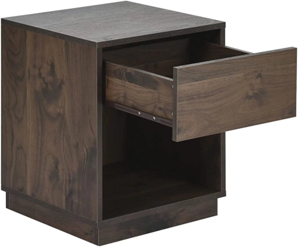 Mid-Century Modern Wooden Nightstand with One Drawer A443