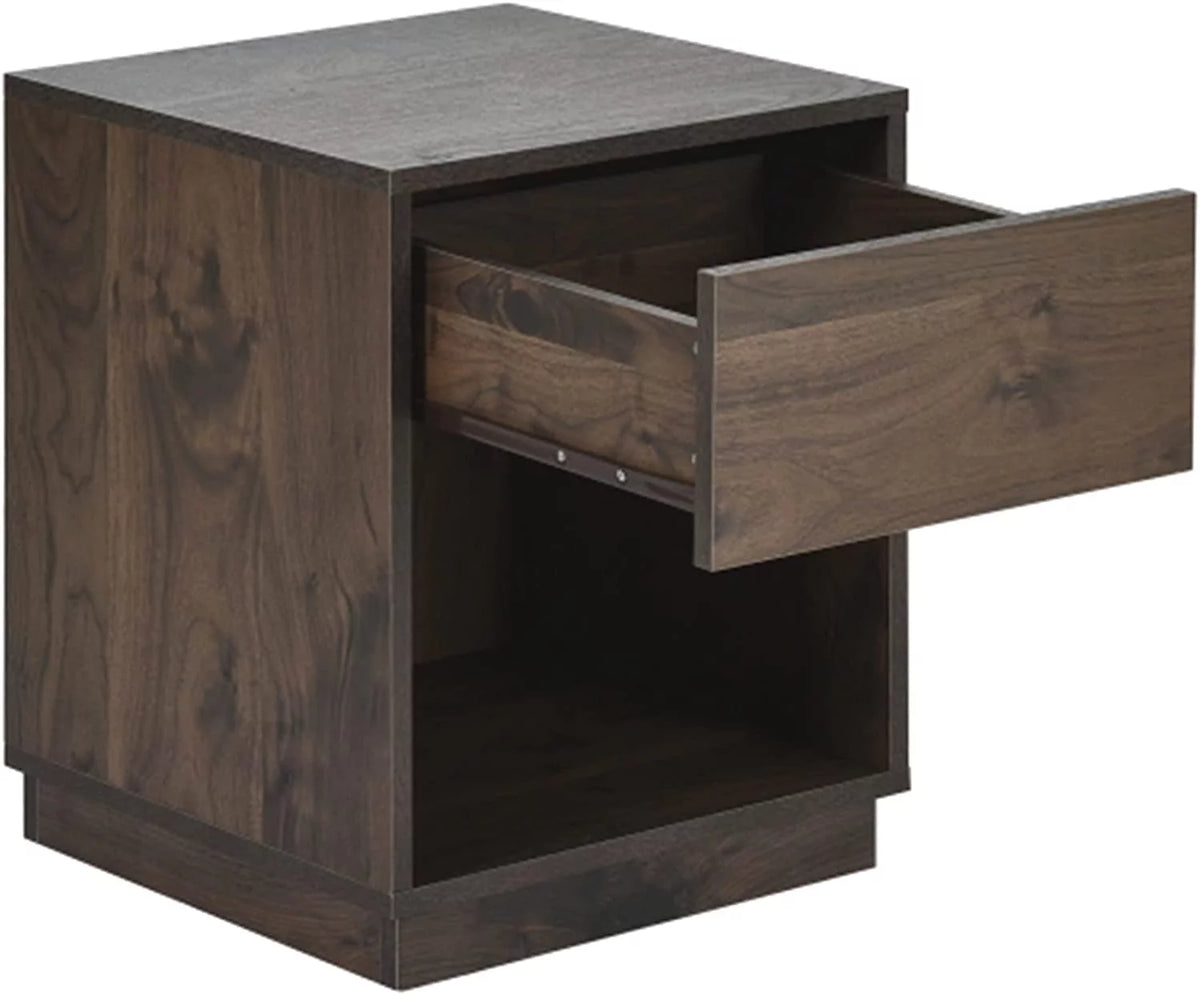 Mid-Century Modern Wooden Nightstand with One Drawer A443