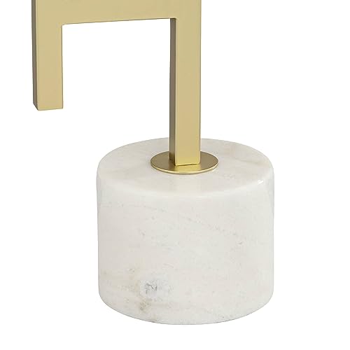 30" Tall Gold Marble Metal 3-Light Table Lamp C71358