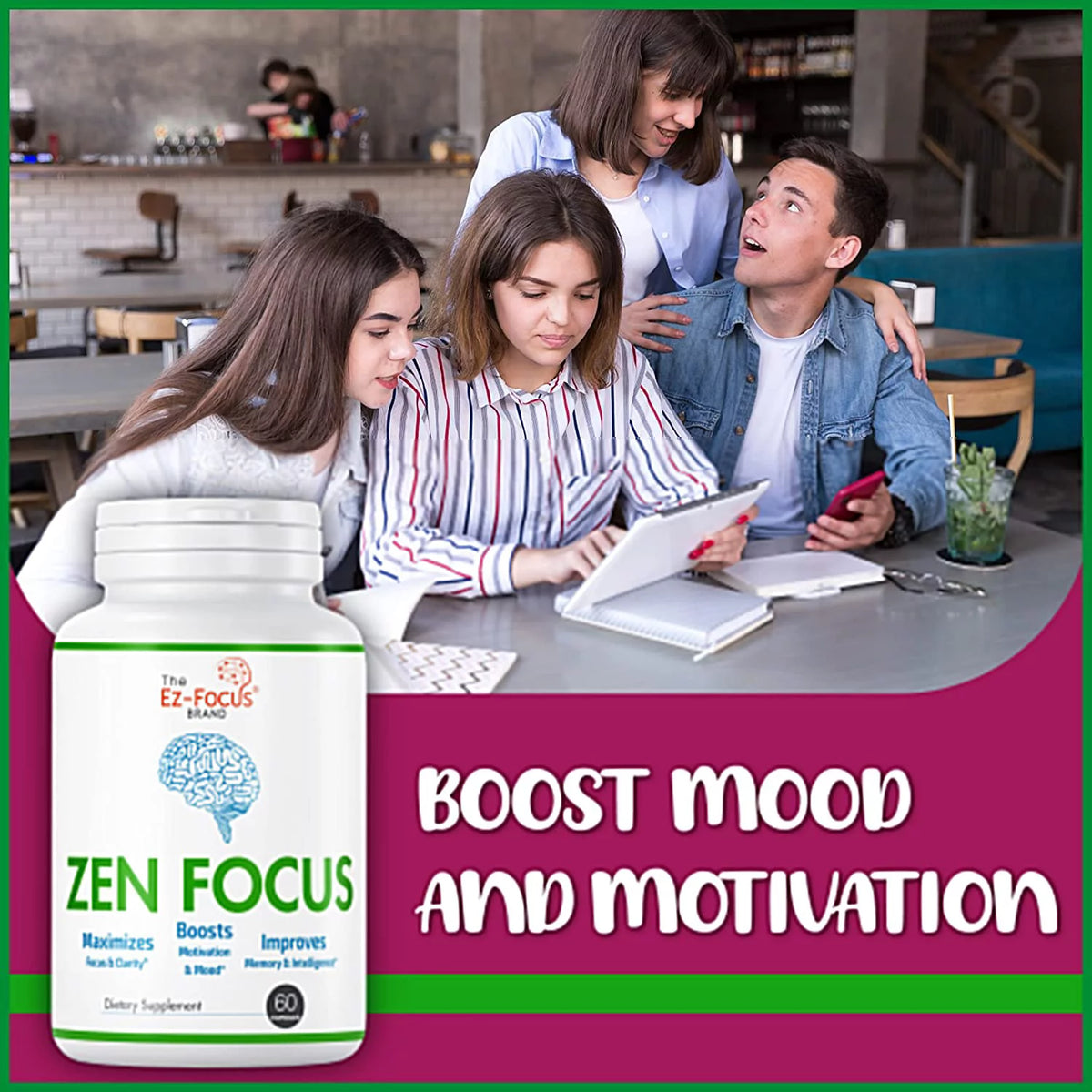 Brain Focus Supplement 60 Pills Y35492