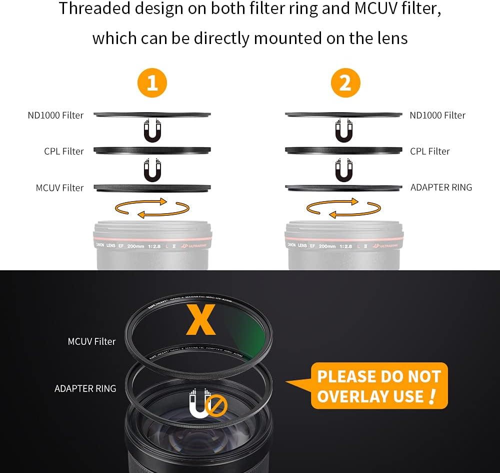 72mm Magnetic Lens Filter Kit with 4 in 1 Filter Pouch S839890