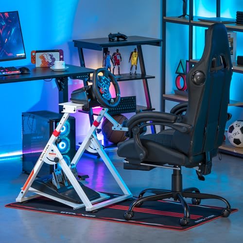 Black Sim Racing Wheel Stand with Shifter Mount L622095