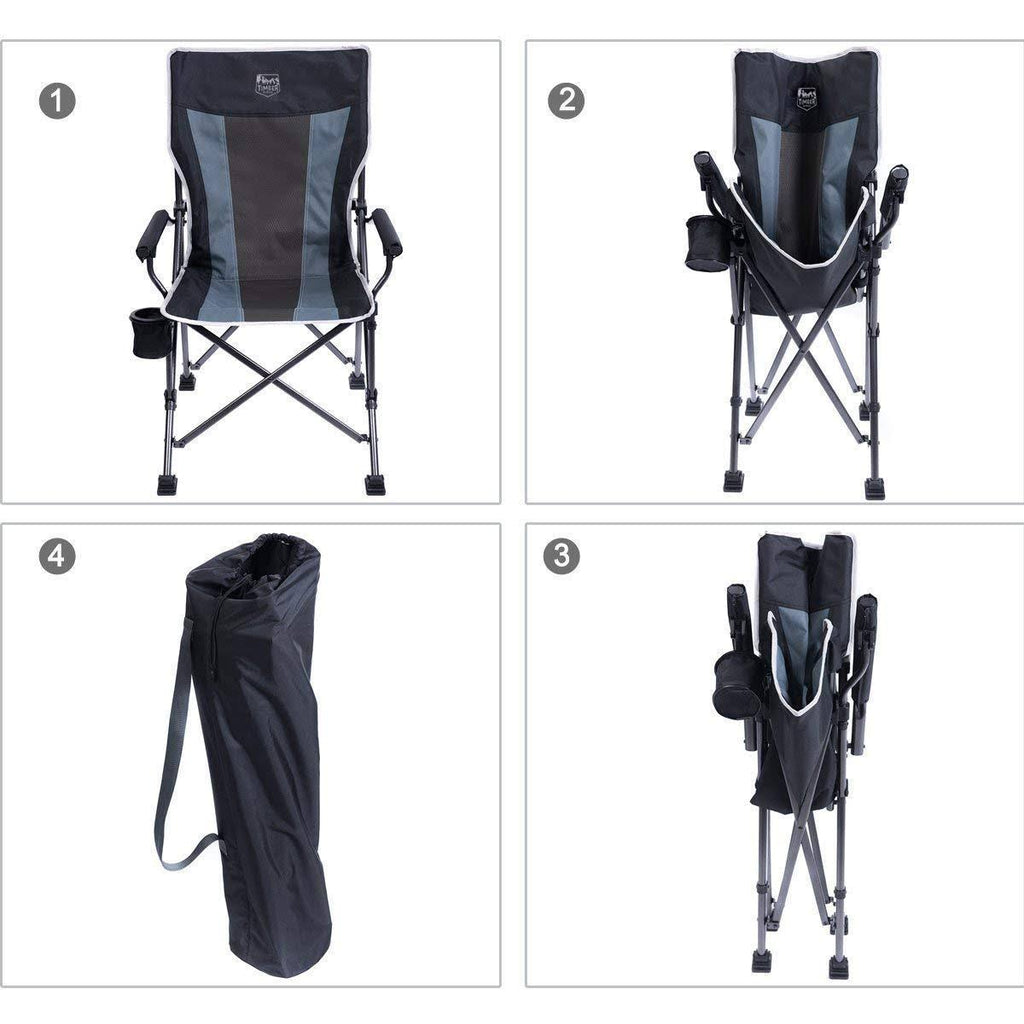 Folding Padded High Back Camping Chair Y9307