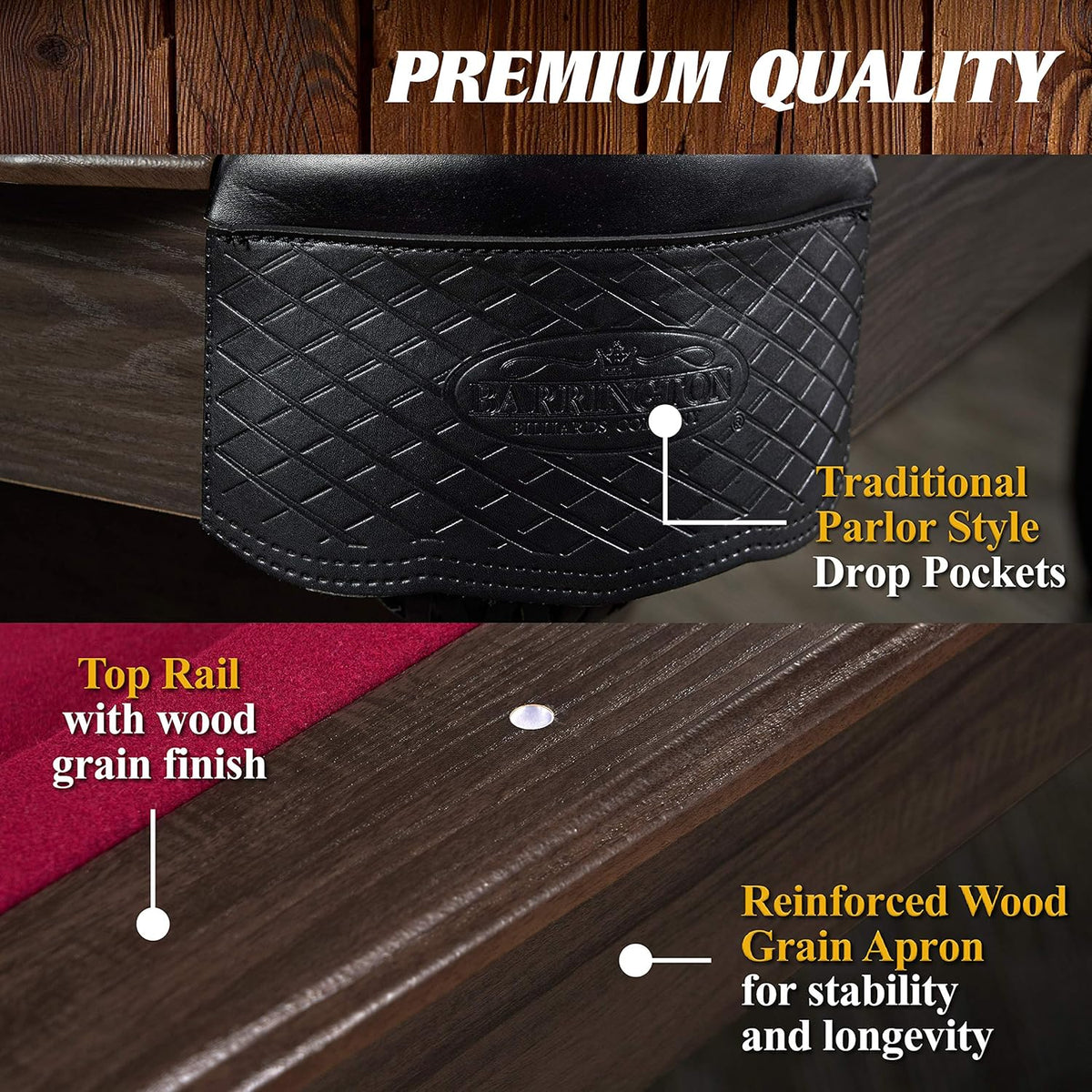 7.5' Drop Pocket Table with Pool Ball and Cue Stick Set V642671