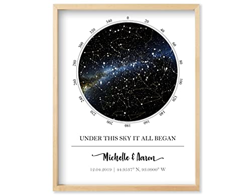 Custom Star Map Unframed Star Prints F811801