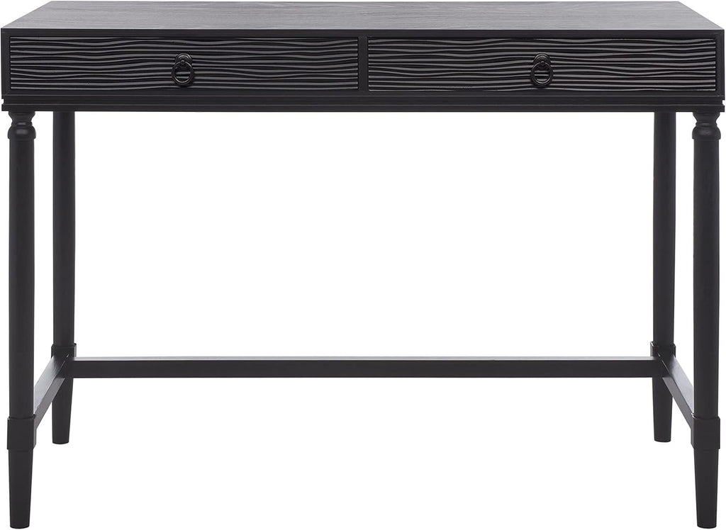 Black/Natural 2-Drawer Computer Desk Y8248