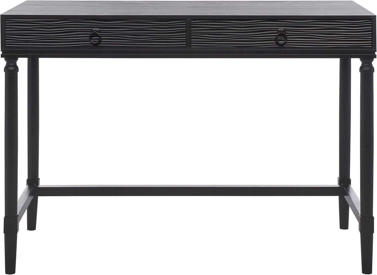 Black/Natural 2-Drawer Computer Desk Y8248