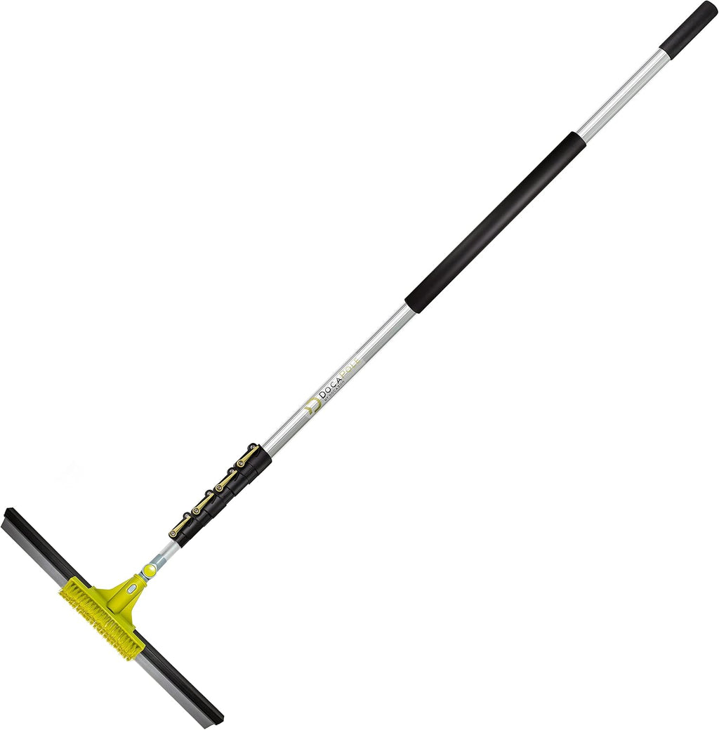 Extension Pole with 24-inch Floor Squeegee and Grout Scrubbing Brush Combo, Pack of 2 A72924
