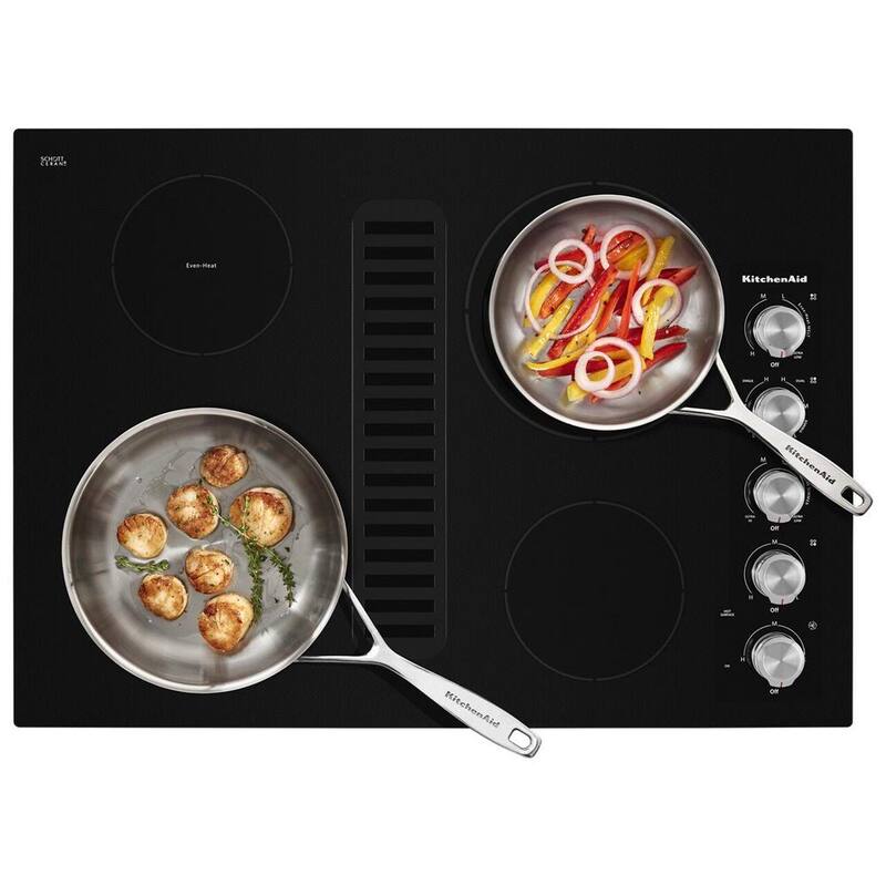Electric Downdraft Cooktop in Black with 4 Elements N4028