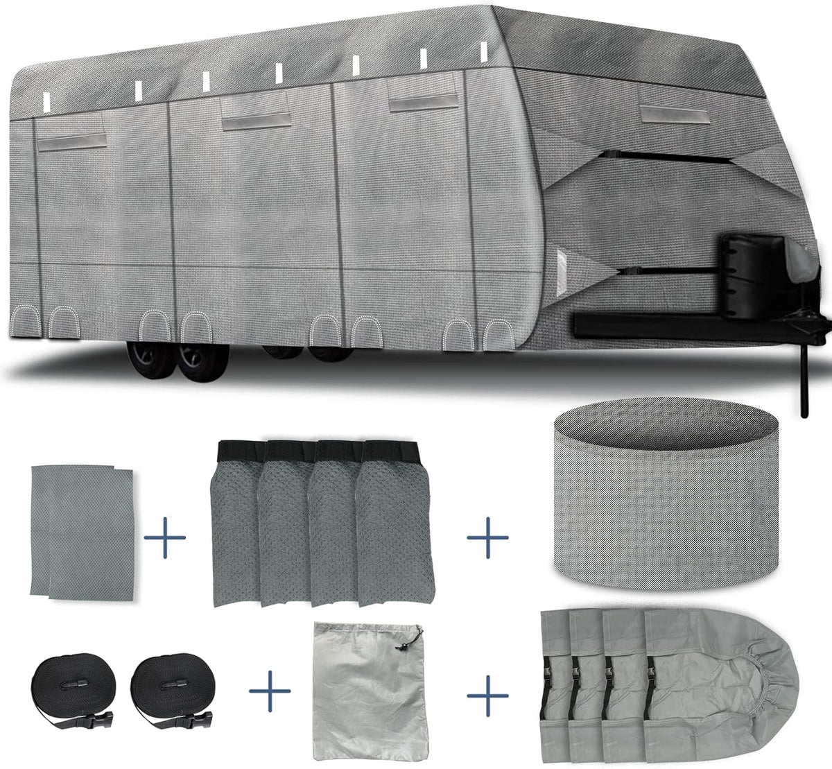 6 Layers Windproof Anti-Scratch UV Resistant Travel Trailer Cover V176