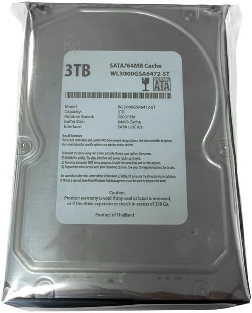 3.5 7200RPM 64MB Cache SATA 6.0Gb/s 3.5 Desktop Hard Drive Pack of 2 I4394