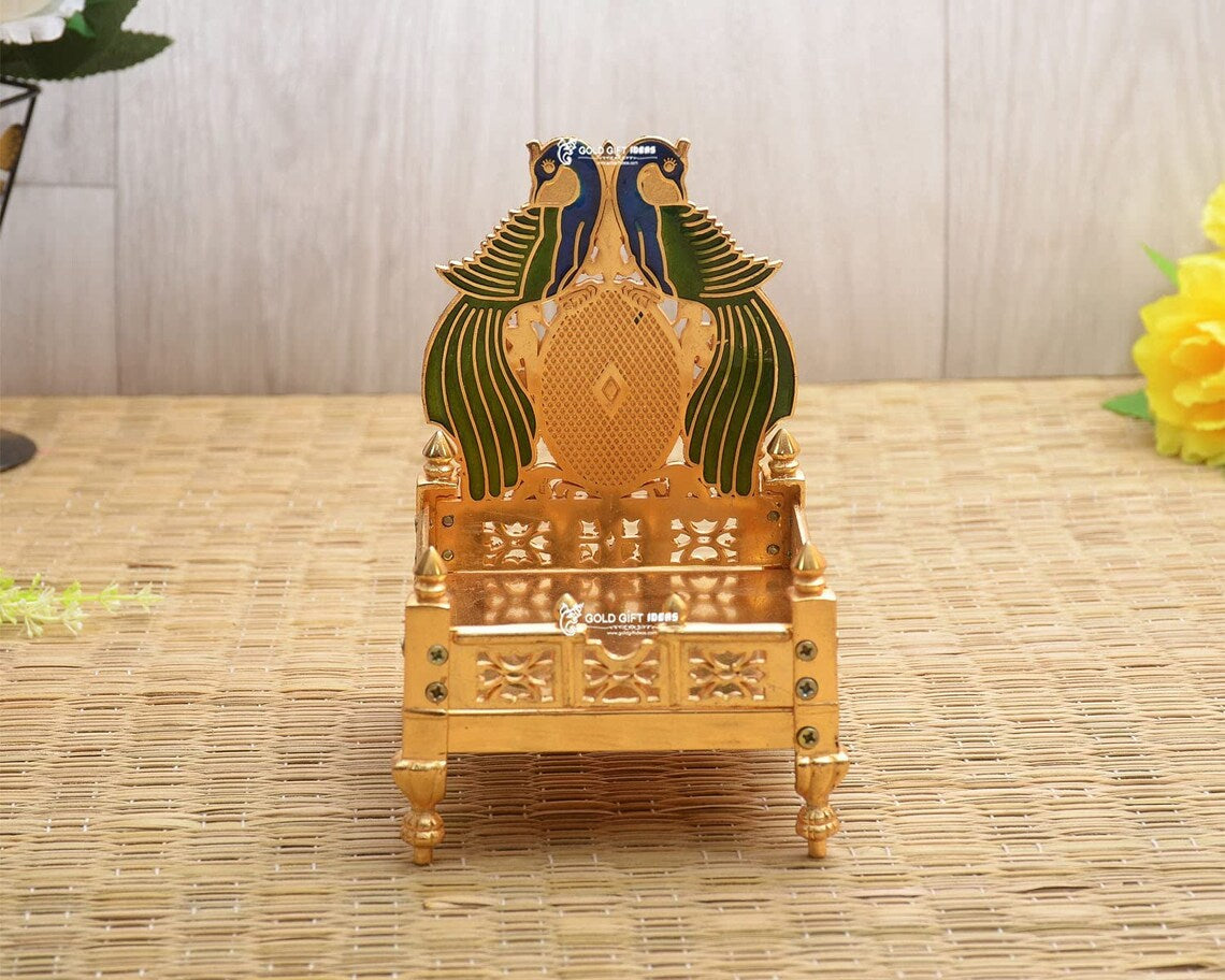 Metal Peacock Design Singhasan (Pack of 5) O6275