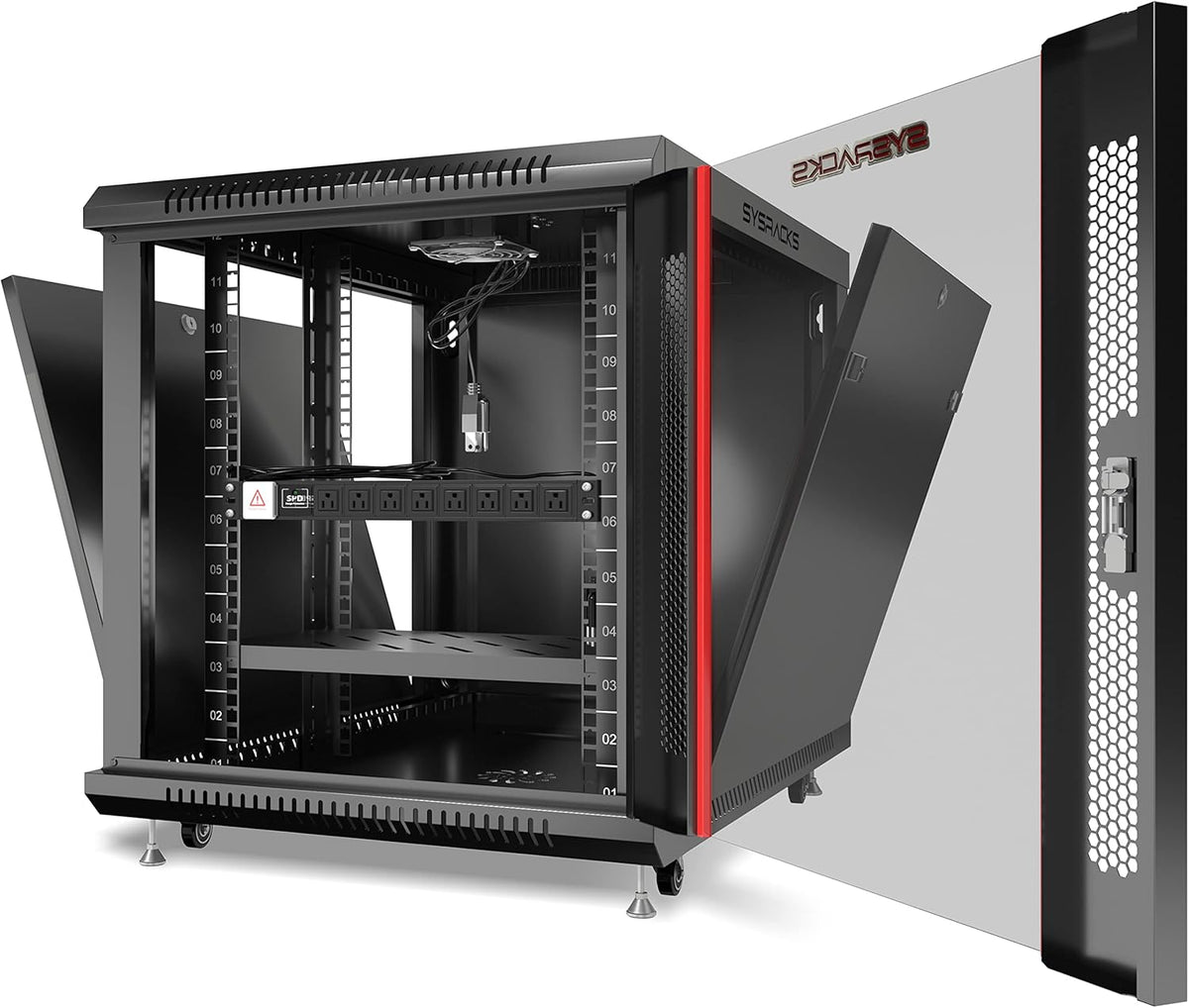 12 U 35 Inch Deep Locking Server Rack Cabinet C45366