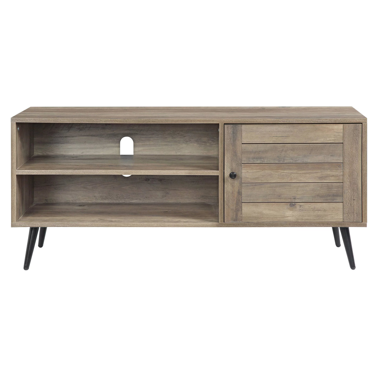Rustic Oak Black TV Stand C109