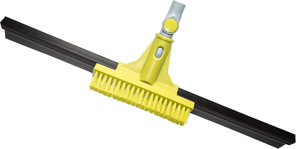Extension Pole with 24-inch Floor Squeegee and Grout Scrubbing Brush Combo, Pack of 2 A72924