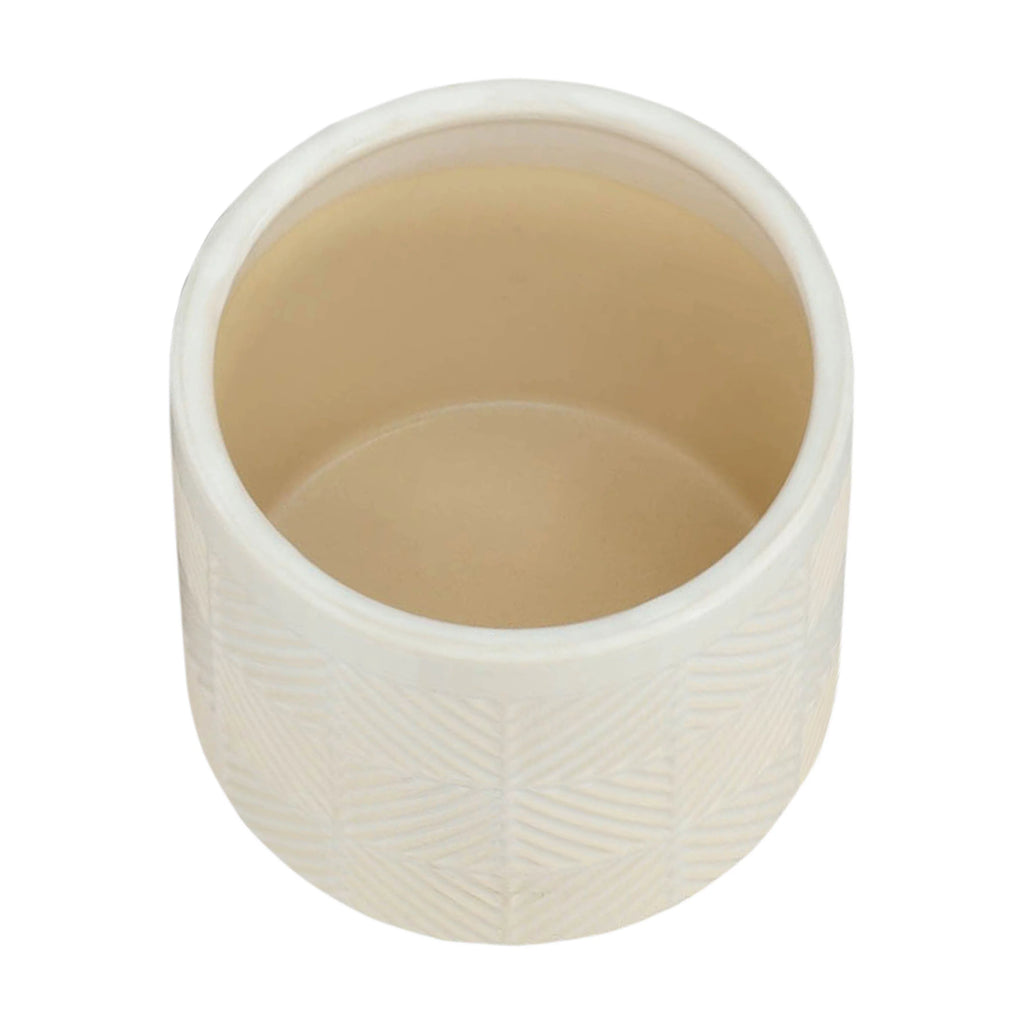 Set Of 2 8" Textured Ceramic Planters N25653