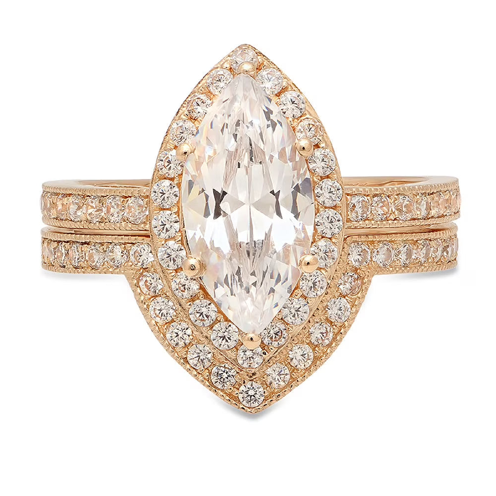 18K Yellow Gold Halo Engagement Ring with Cultured Diamond U427020