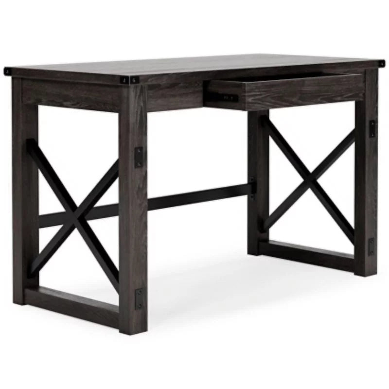 Dark Gray Rustic Farmhouse Home Office Desk A561