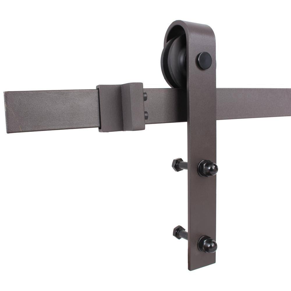 Unfinished 2 Panel Wood Barn Door with Sliding Hardware J358
