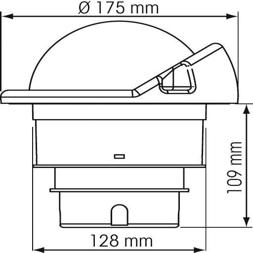 Black Flushmount Compass Q973432