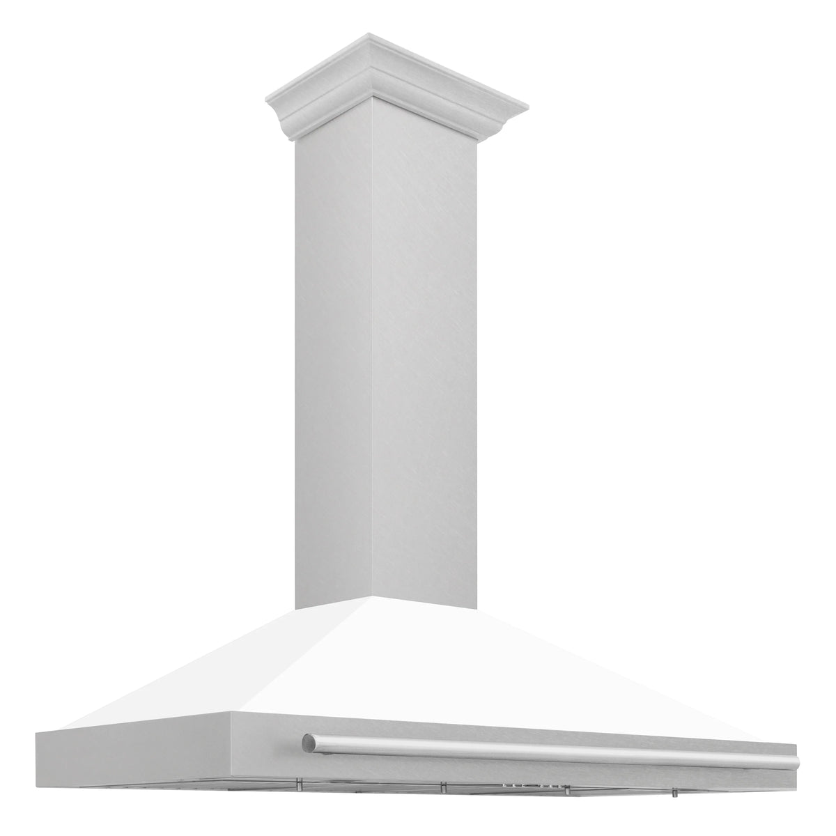 48 Inch Stainless Steel Range Hood with White Matte Shell T477