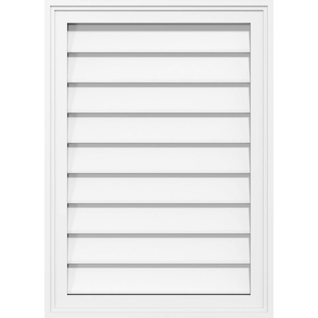PVC Vertical Surface Mount Gable Vent with Brickmold T411