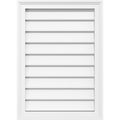 PVC Vertical Surface Mount Gable Vent with Brickmold T411