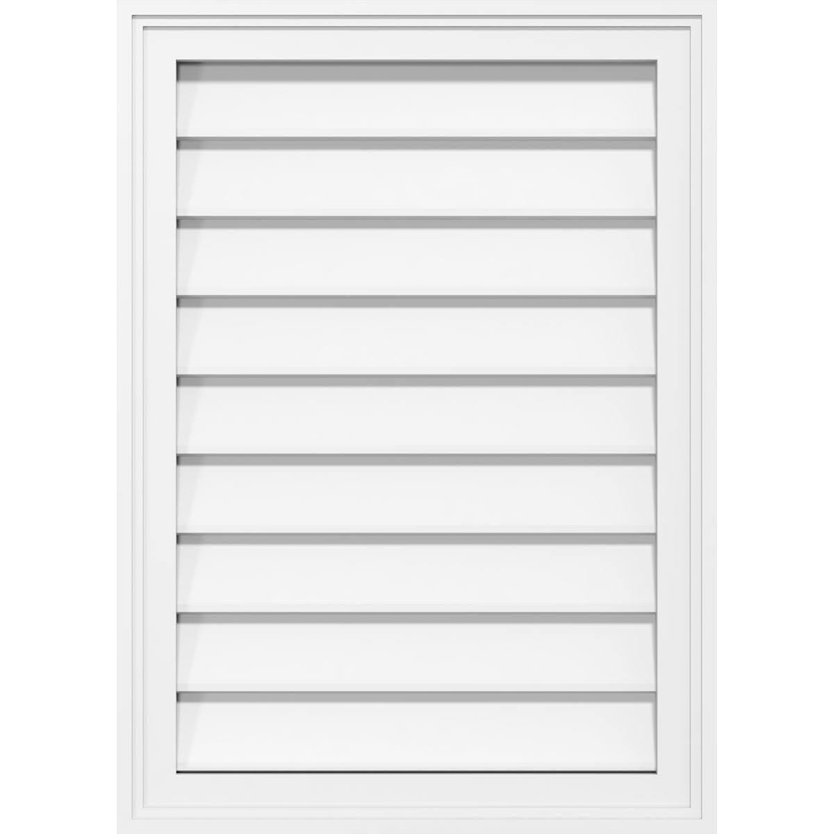 PVC Vertical Surface Mount Gable Vent with Brickmold T411