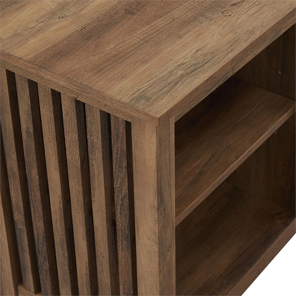 58" Rustic Oak Wood Console M17489