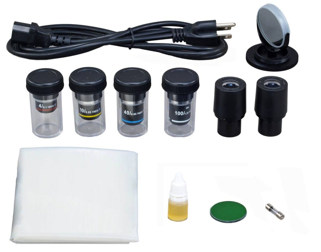 40X-1000X Trinocular Compound LED Microscope with 2MP USB Digital Camera L69647