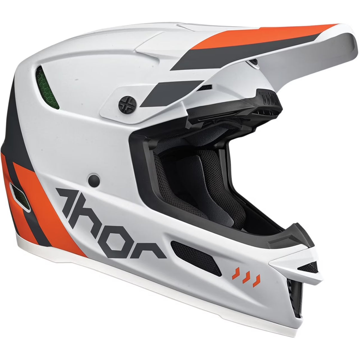 Offroad Motocross Dirt Bike Helmet - Gray/Orange - X-Small A59676