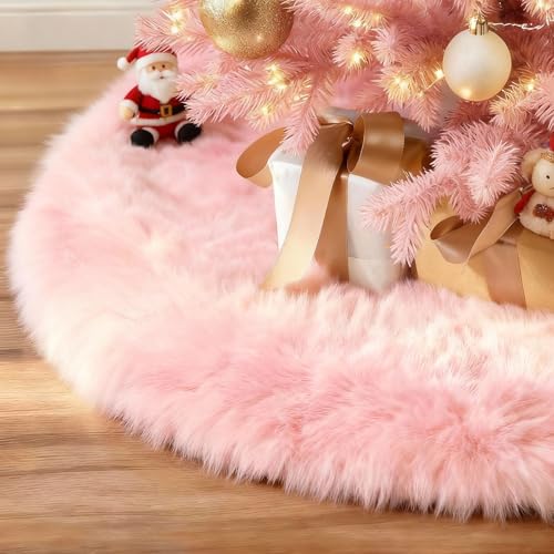 36 inch White Plush Velvet Tree Skirt O484
