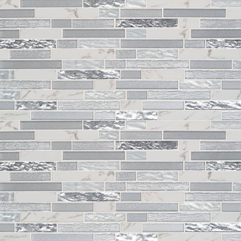 11.81 in. x 12 in. x 8mm Glass Mesh-Mounted Mosaic Tile C697146