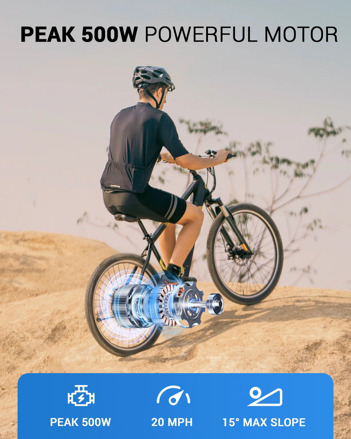350W 26 Electric Mountain Bike with Removable Battery V402
