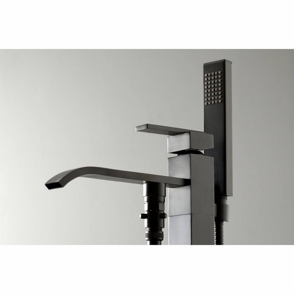 Brushed Brass Freestanding Tub Faucet with Hand Shower Q484618