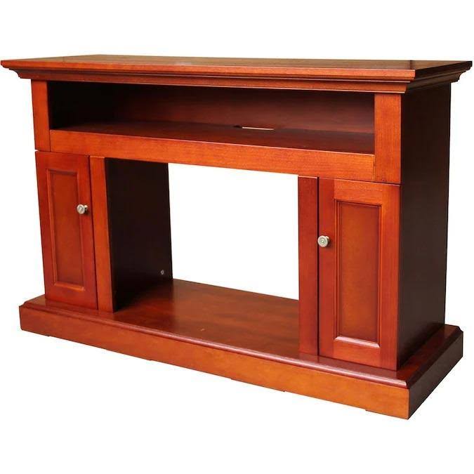Cherry Electric Fireplace with Entertainment Stand V490566