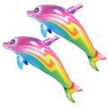 Inflatable Dolphin Toy Beach Pool Float Balloons Multicolor C66730