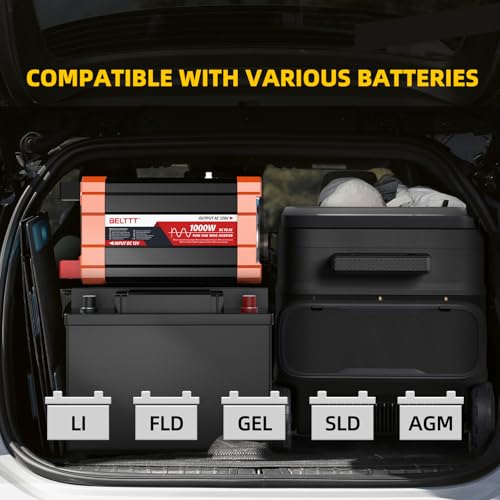 2000W Pure Sine Wave Power Inverter 12V to 120V AC with Dual AC and USB R511