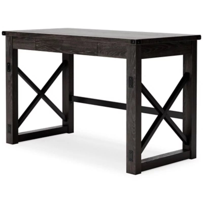Dark Gray Rustic Farmhouse Home Office Desk A561