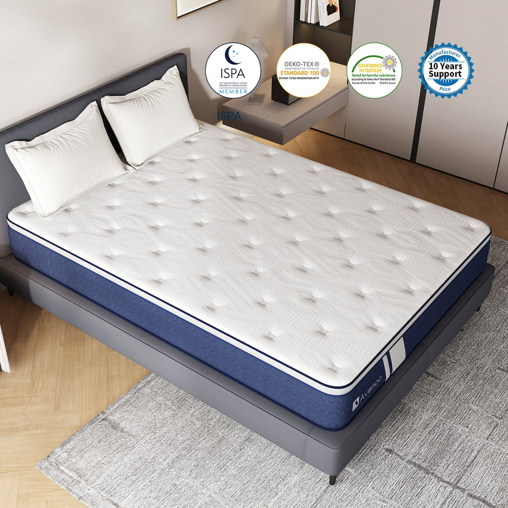 12" Gel Memory Foam and Pocket Spring Hybrid Queen Mattress F412570