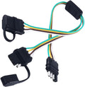 17.7" 4 Pin Flat Plug Y-Type Splitter Wiring Harness with Dust Cover G14646