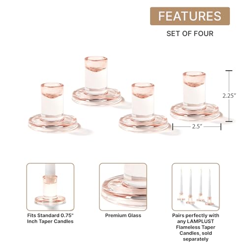 Clear Glass Candlestick Holder, 10 Pack, 2.5 in Q260