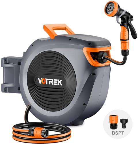 Retractable Garden Hose Reel 1/2 inch ×100 FT Heavy Duty E16176