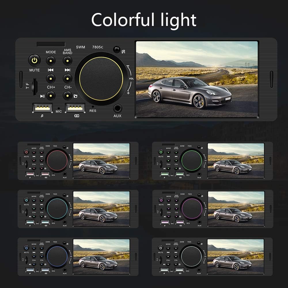 1 Din Car Radio 4.1 Inch Touch Screen Bluetooth Dual USB AUX SD D583