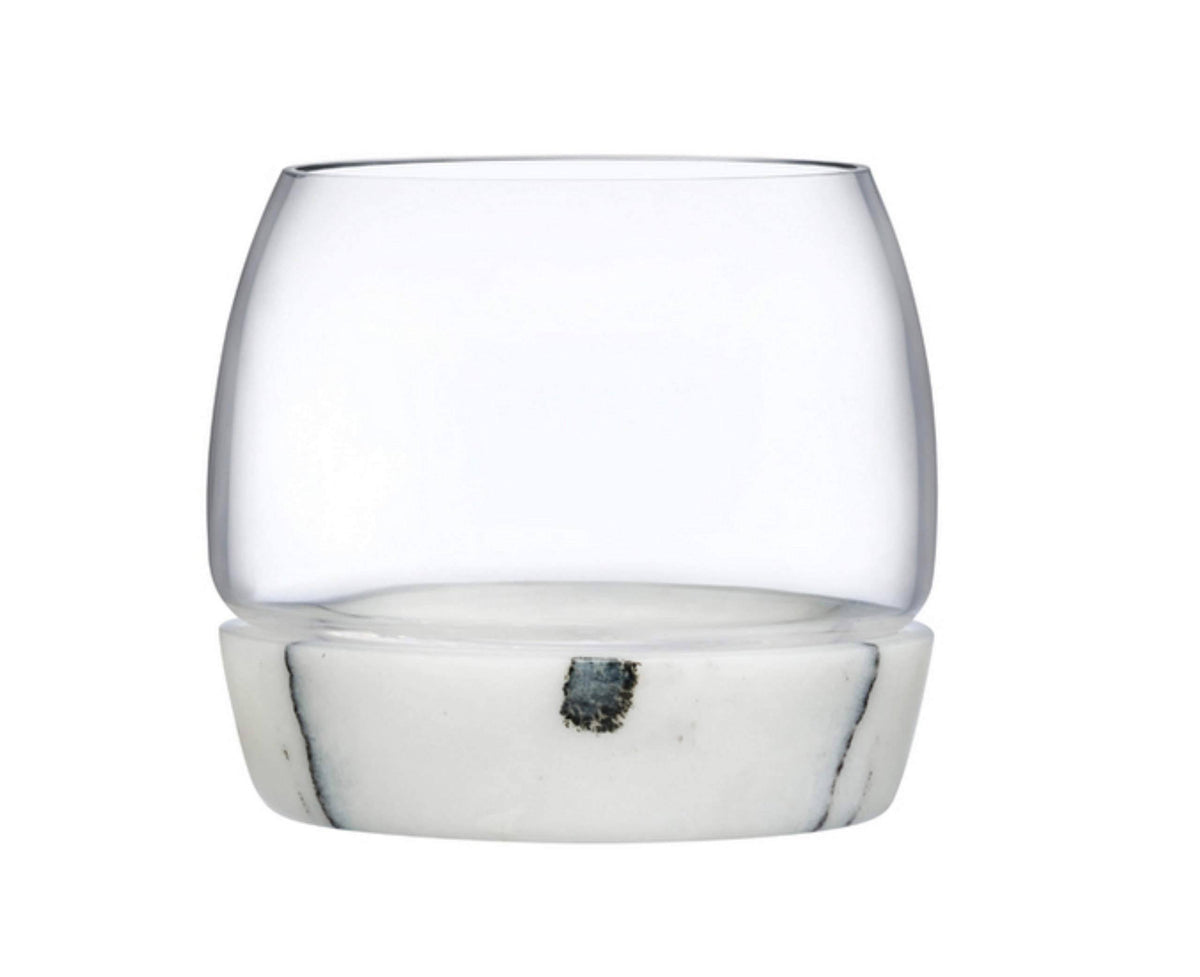 Lead-Free Crystal Whiskey Tumbler with Marble Base V80173