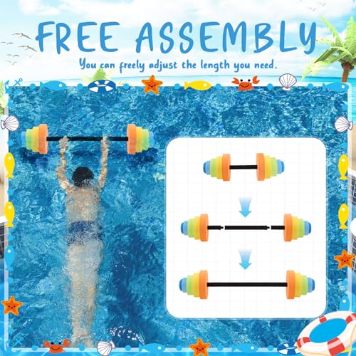 Adjustable Aquatic Exercise Dumbbells with 4 EVA Foam D148632