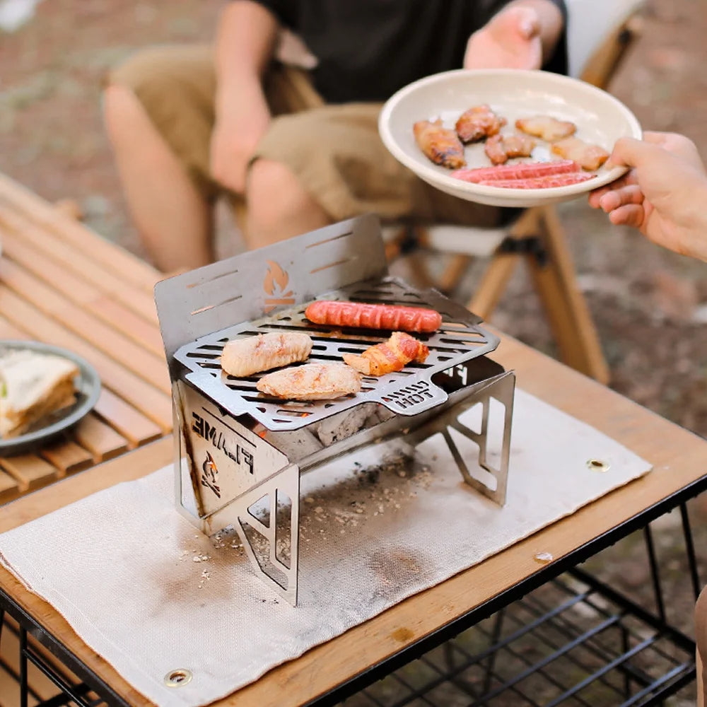Camping Detachable Portable Stainless Steel Furnace I3277