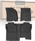 Rubber Seat TPE Floor Liners Mats for Chevrolet Silverado 1500 GMC Sierra Crew Cab Front Rear Rows F50041