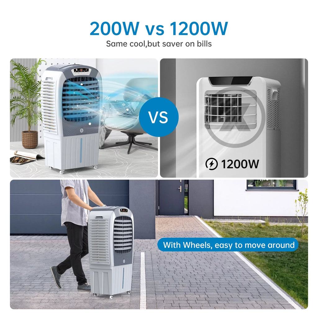 3-in-1 Portable Evaporative Air Cooler Fan & Humidifier with Remote Y944